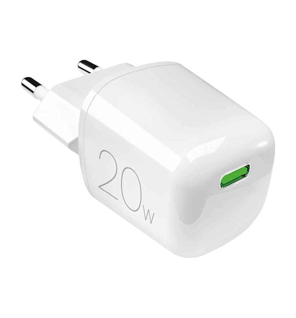 Сетевое зарядное устройство Puro Wall charger GaN 20W 1xUSB-C, white PUFCMTCUSBC20WGWHI
