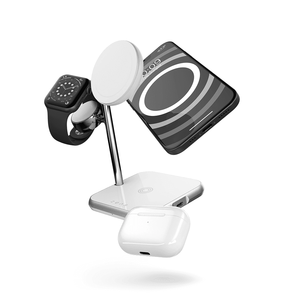 Зарядна станція Zens 4-in-1 MagSafe + Watch Wireless Charging Station White (ZEDC22W/00)