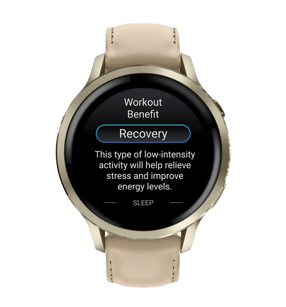 Смарт-годинник Garmin Venu 4 41 mm Lunar Gold with Light Sand Leather Band (010-03013-03)