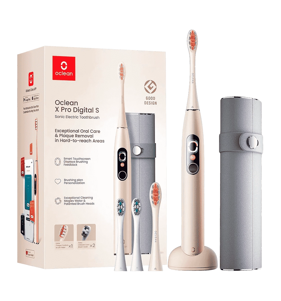Умная зубная електрощетка Oclean X Pro Digital Set Electric Toothbrush Champagne Gold (6970810552577