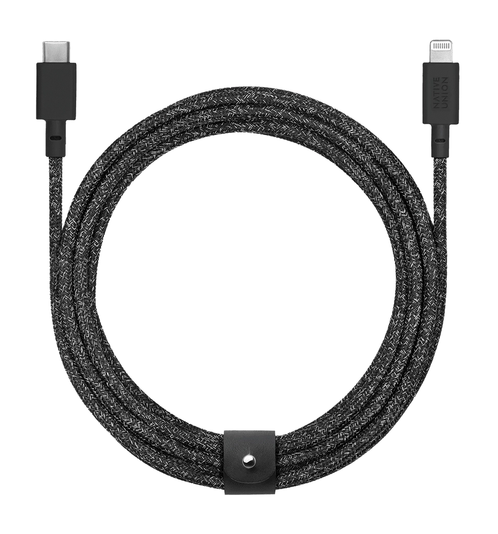 Кабель Native Union Belt Cable XL USB-C to Lightning Cosmos Black (3 m) (BELT-CL-CS-BK-3-NP)