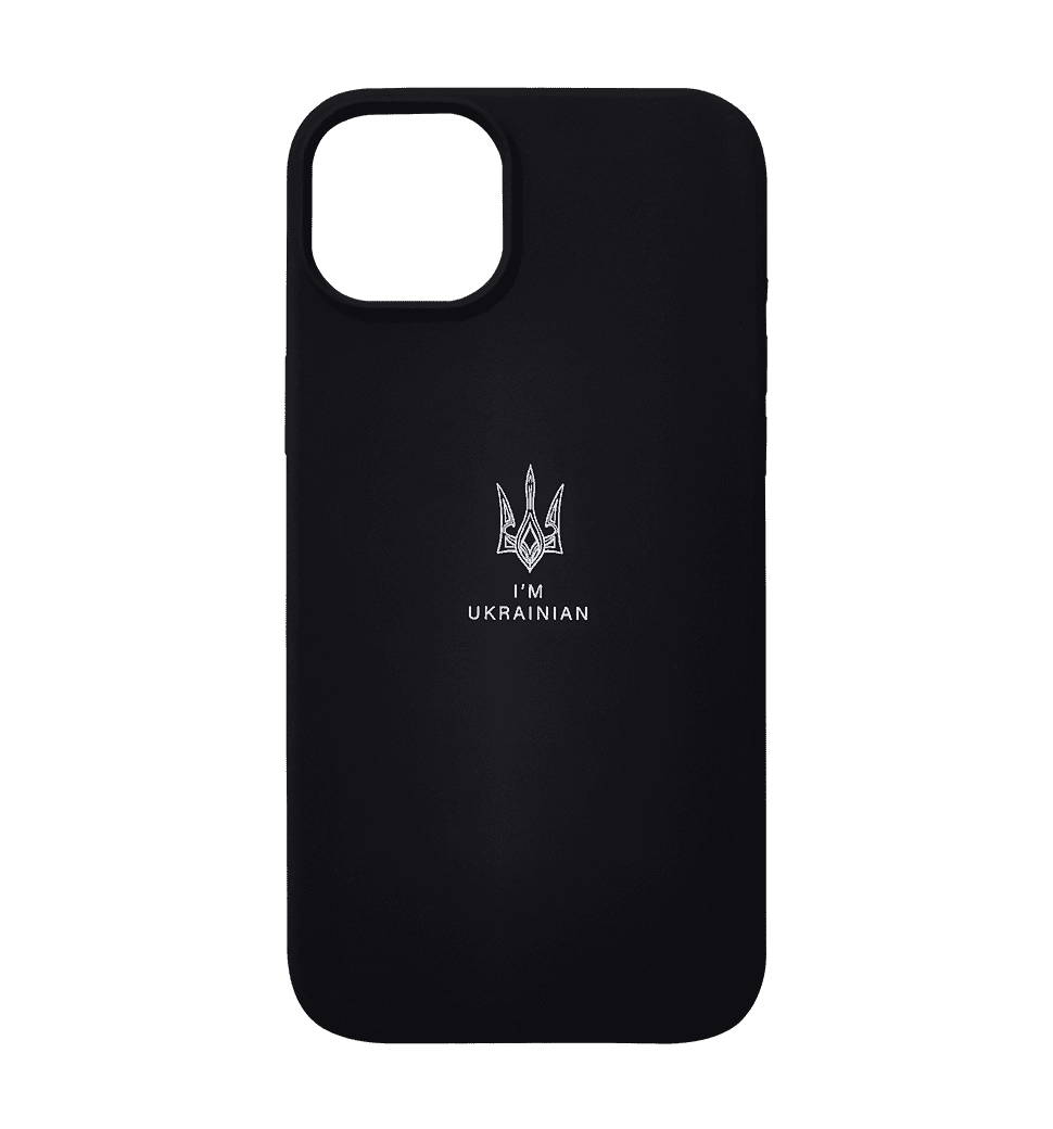 Чохол Silicon Case I'm Ukraine iPhone 14 Plus Black