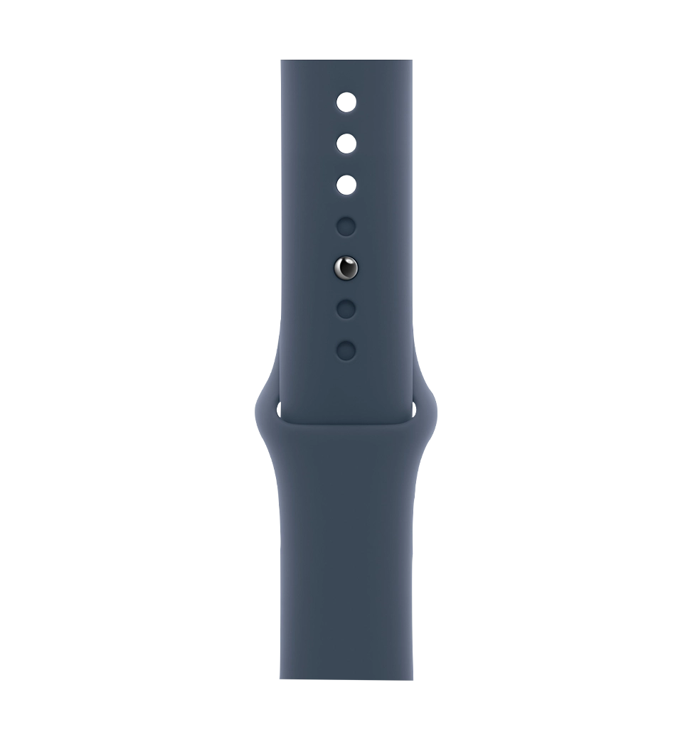 Смарт-годинник Apple Watch SE (gen 2) 2023 44mm Silver Aluminum Case with Storm Blue Sport Band S/M (MREC3)