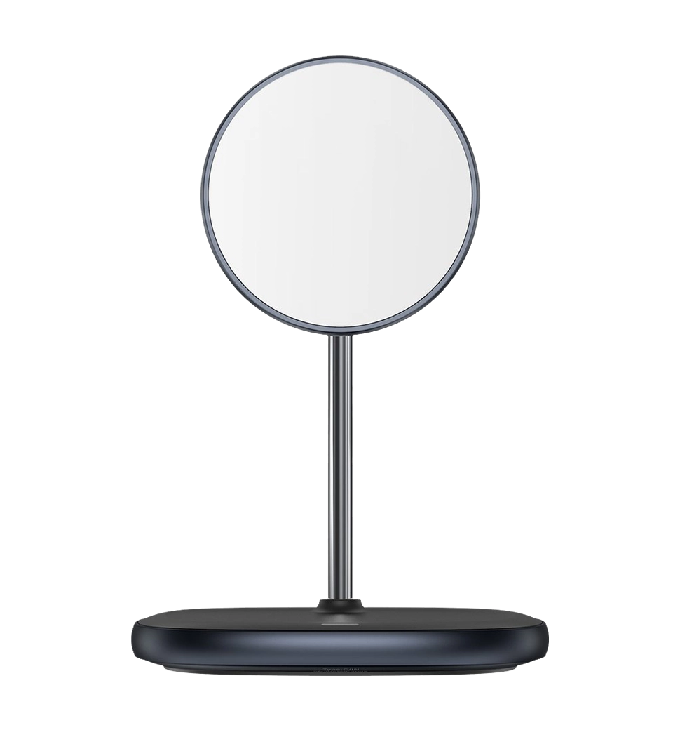 БЗП Baseus Swan Magnetic Desktop Bracket Wireless Charger iPhone 12 Black (WXSW-01)