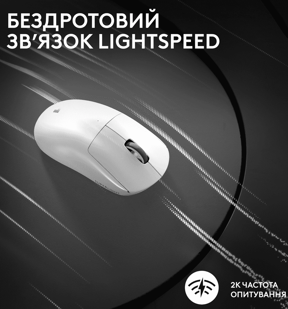 Мышь LOGITECH G Pro X Superlight 2 Lightspeed White (910-006638)