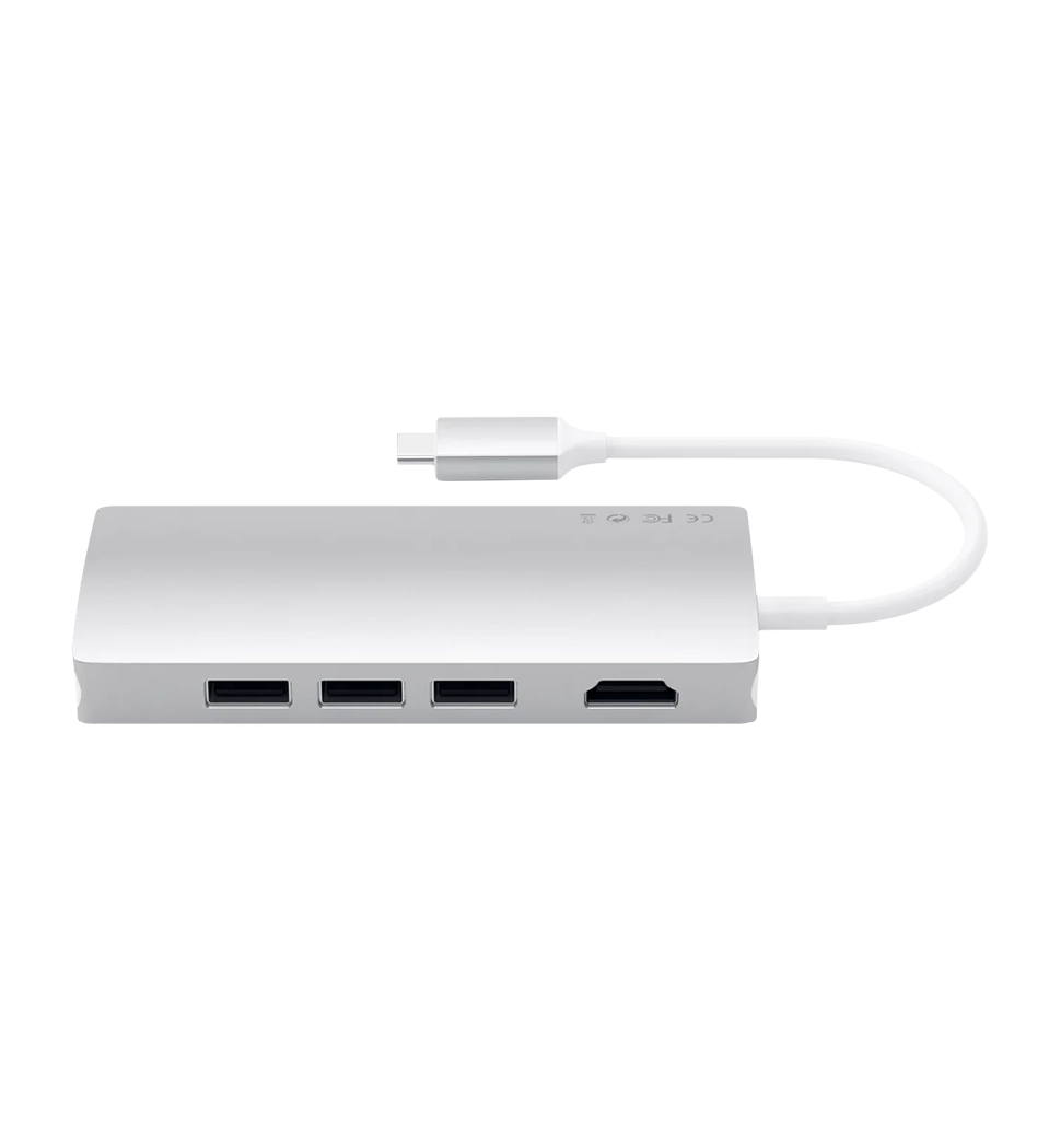 Satechi Type-C Multi-Port Adapter 4K with Ethernet V2 Silver (ST-TCMA2S)