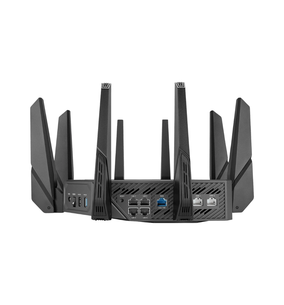 Маршрутизатор ASUS GT-AXE16000 AXE16000, 4xGE LAN, 1x2.5GE WAN, 2x10GE LAN/WAN, 1xUSB3.2, 1xUSB2.0,