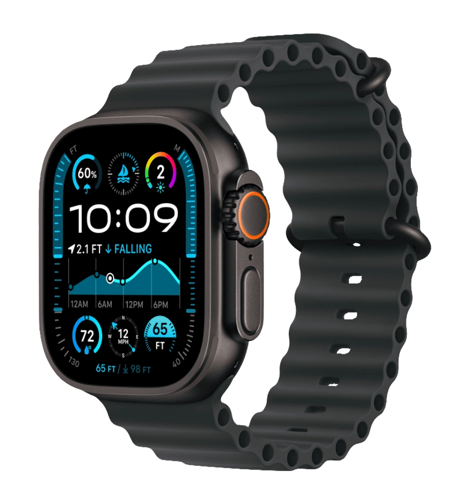 Apple Watch Ultra 2 49mm Black Titanium Case with Black Ocean Band (MX4P3) Б/В