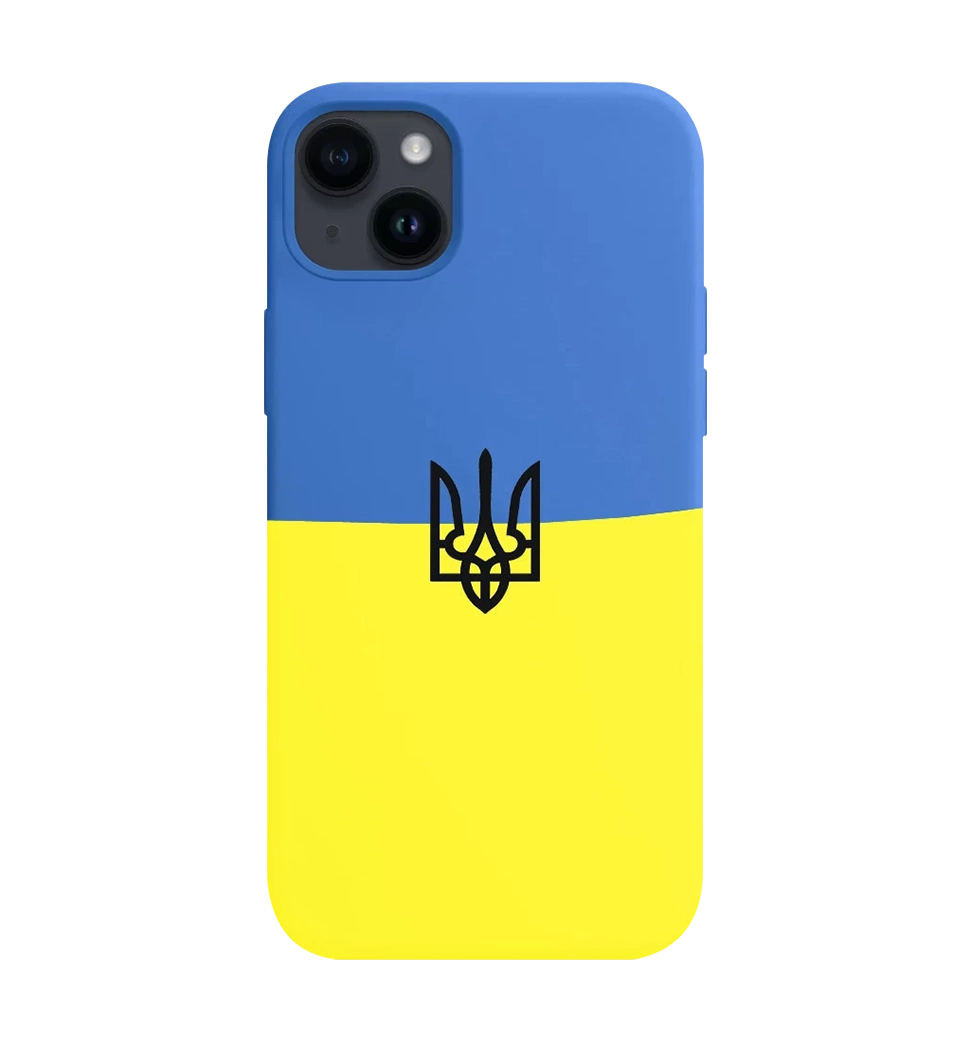 Чохол Silicon Case Ukraine with Trident  iPhone 14 Plus