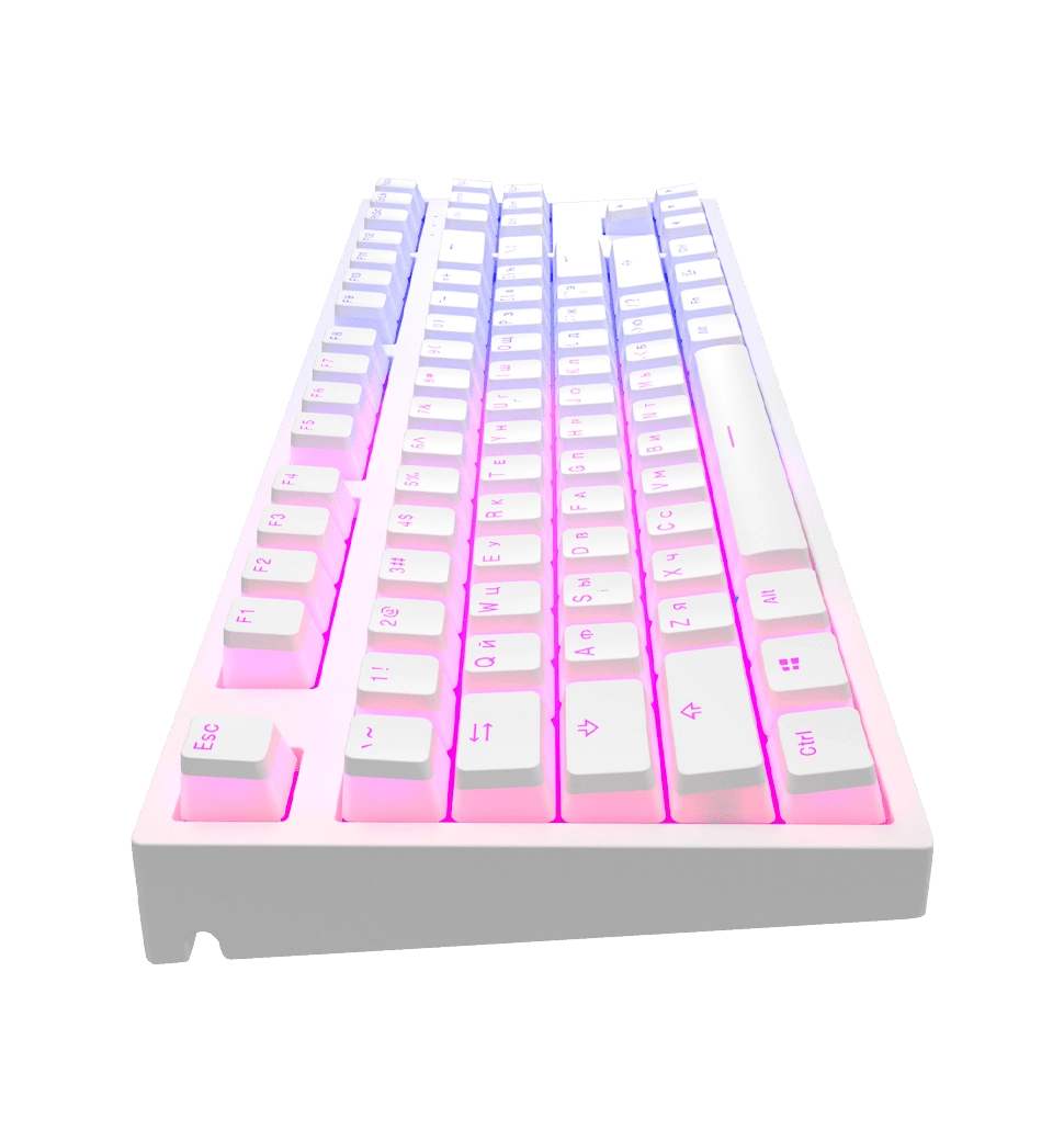 Игровая клавиатура DARK PROJECT Pudding Gateron Mechanical Cap Teal KD87A ENG/UA/RU (DP-KD-87A-107700