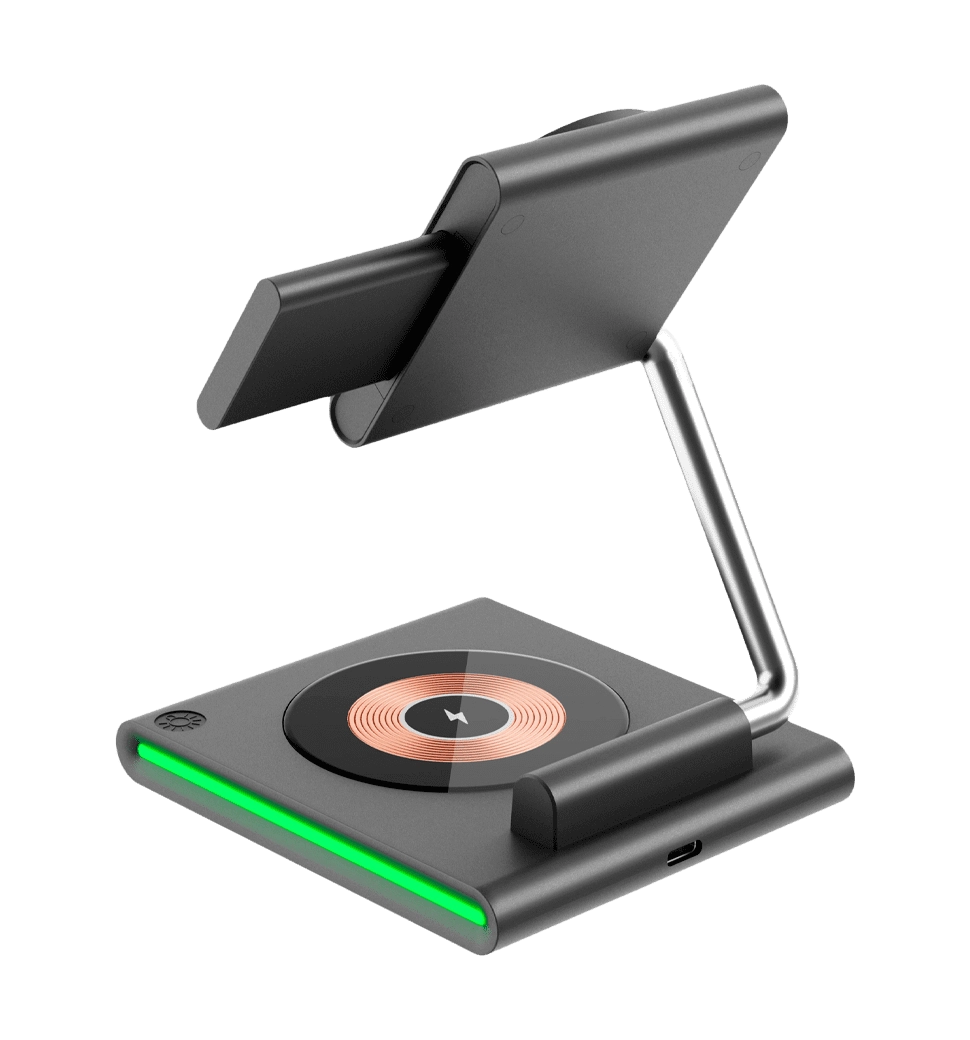 Бездротова Зарядка WIWU [Wi-W023] 3in1 Foldable Series (Grey)