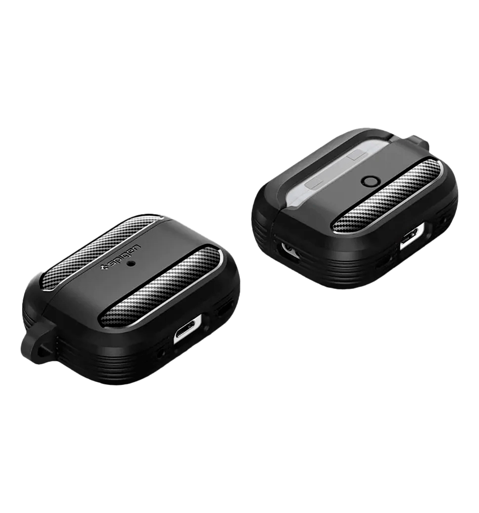 Чохол Spigen для Apple AirPods Pro 2 Rugged Armor, Black(ACS05482)