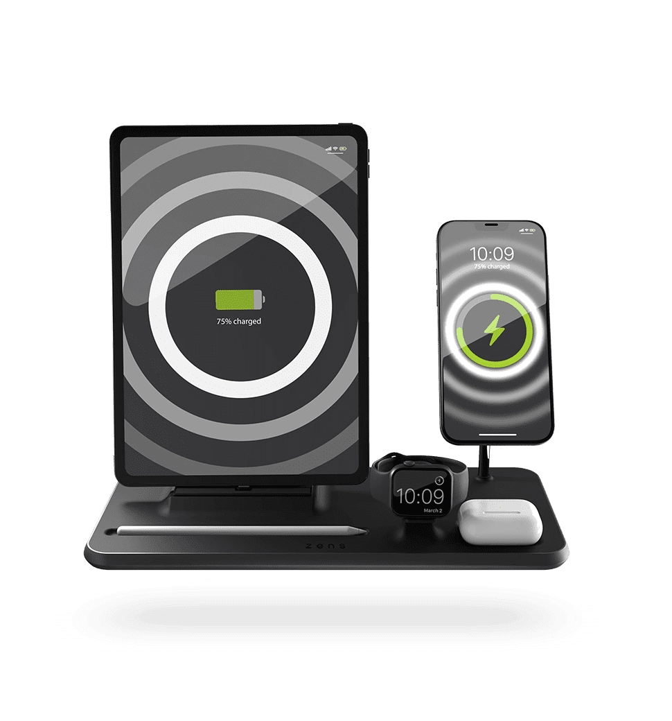 Зарядний пристрій Zens 4-in-1 MagSafe + Watch + iPad Black (ZEDC21B/00)