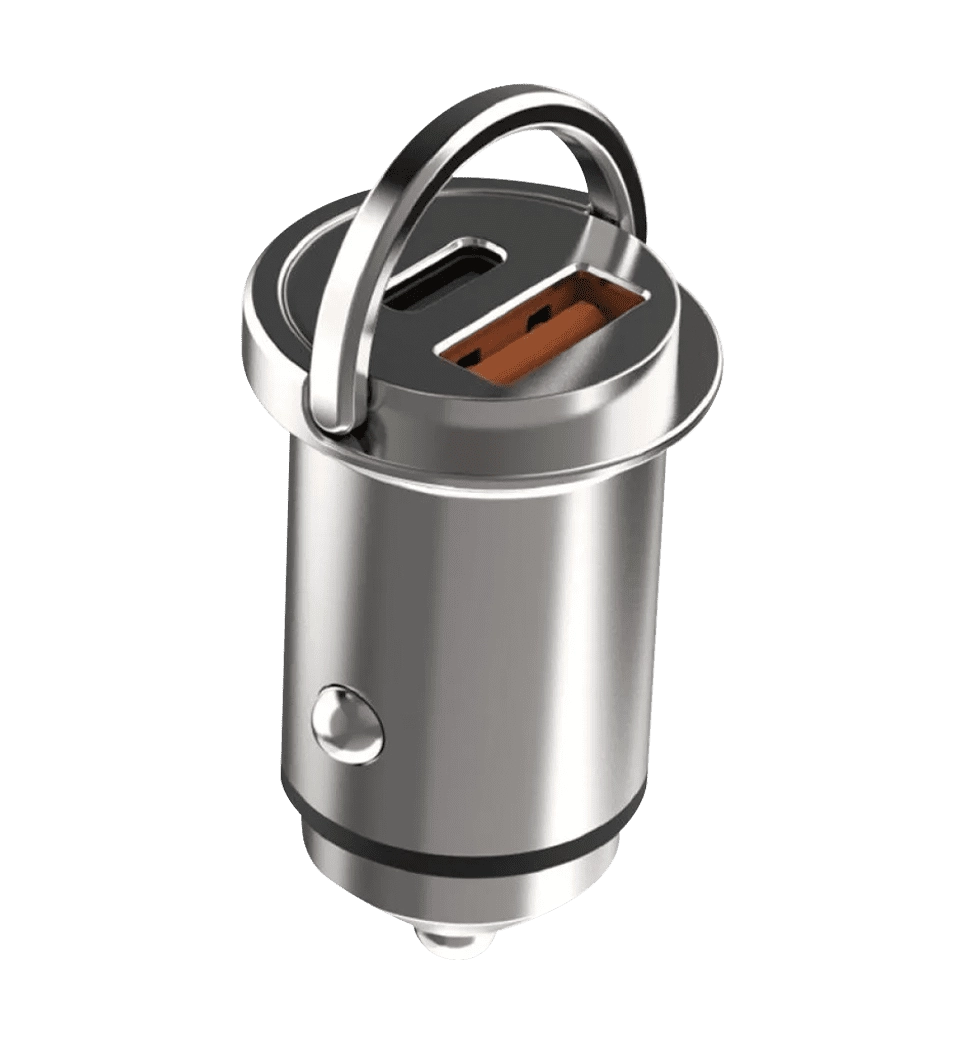АЗП Proove Viraty Car Charger 45W (QC+PD) Type-C + USB (silver)