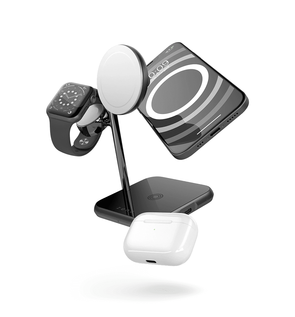 Зарядная станция Zens 4-in-1 MagSafe + Watch Wireless Charging Station Black (ZEDC22B/00)