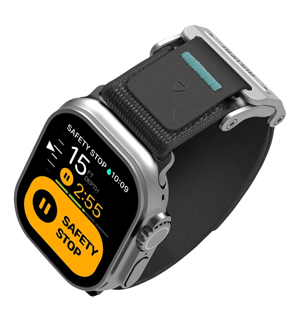 Ремешок  AULUMU A11 band for Apple Watch,  Silver buckle+Carbon Green Strap silver+might purple A11-NL-SL-GY