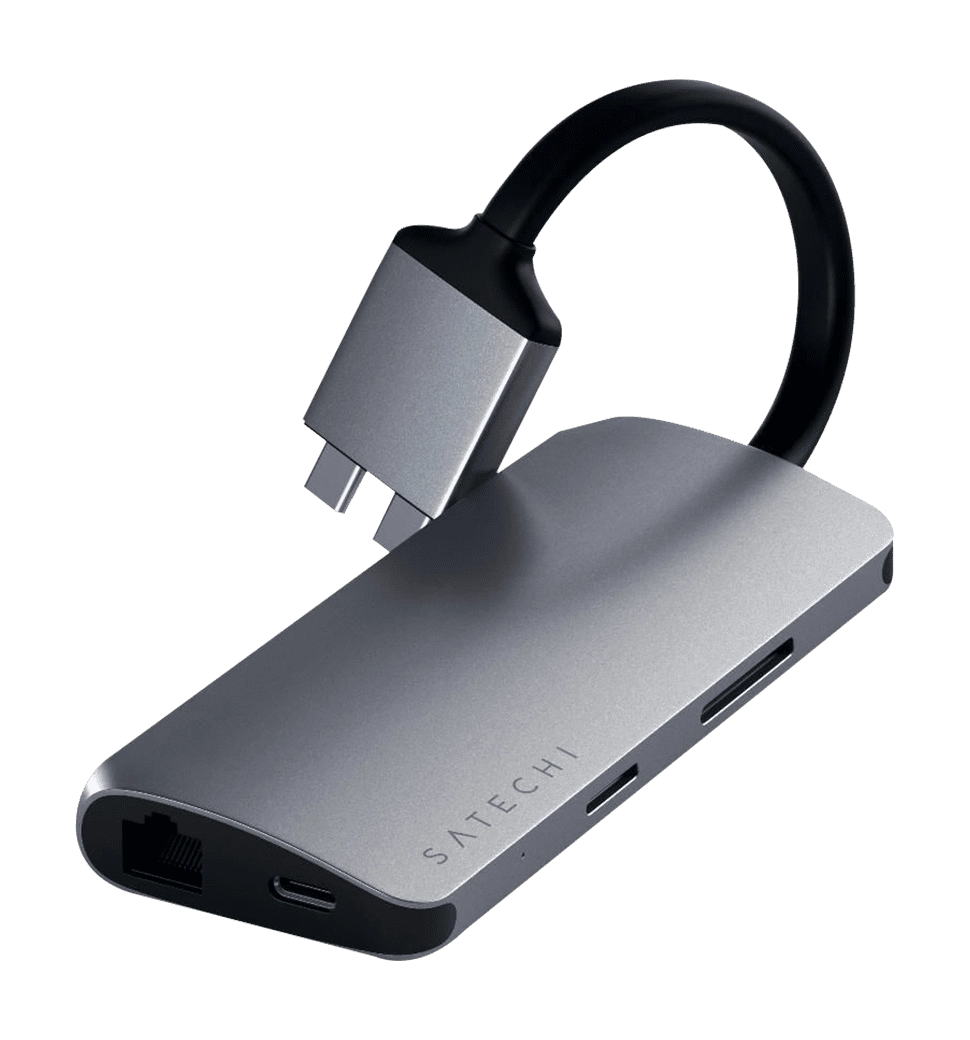 Satechi Aluminum Type-C Dual Multimedia Adapter Space Gray (ST-TCDMMAM)