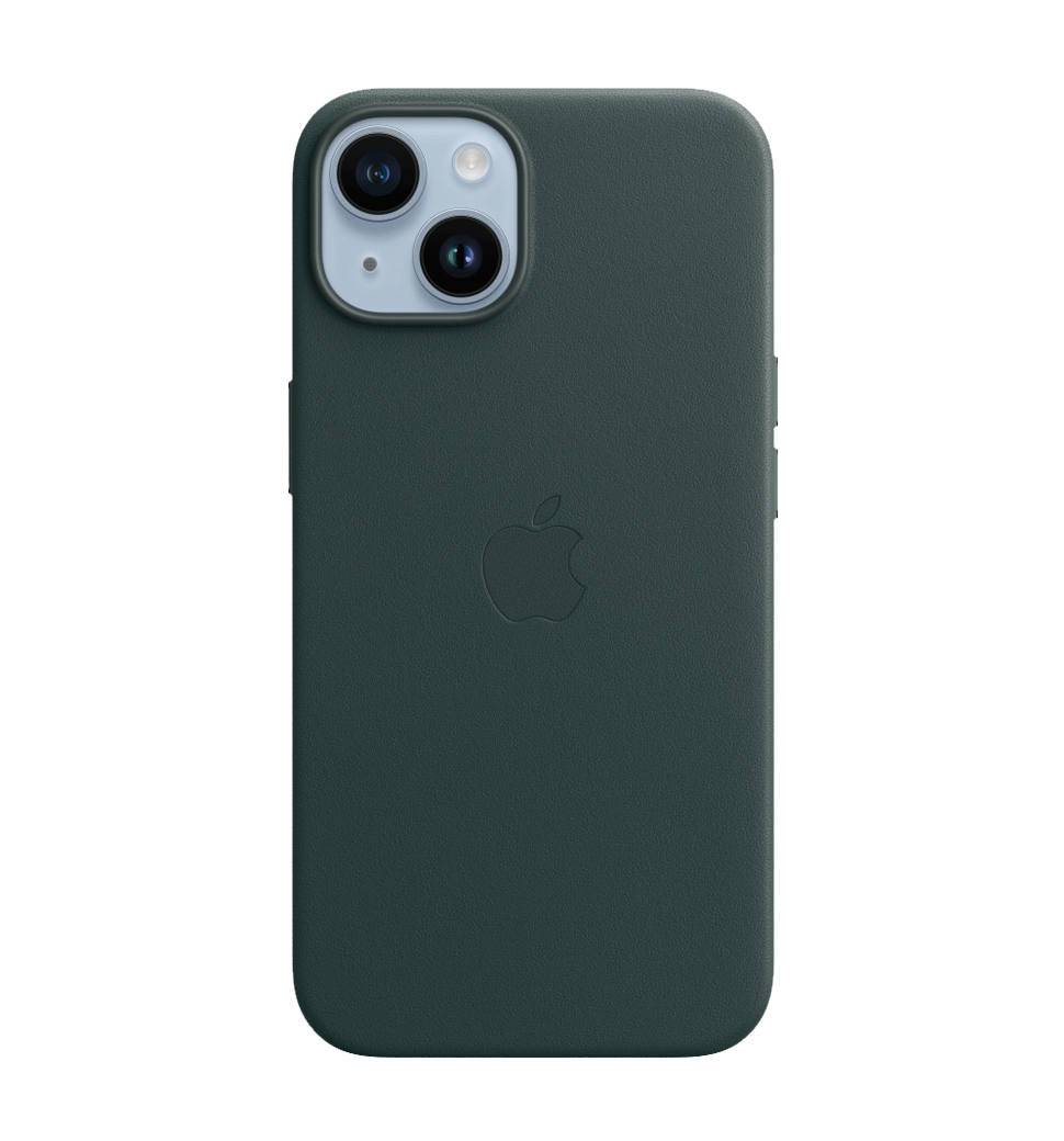 Чохол шкіряний iPhone 14 Leather Case with MagSafe Forest Green (MPP53)