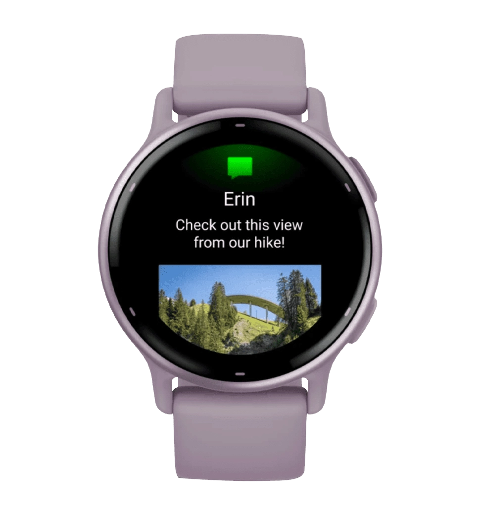 Garmin vivoactive 5 Metallic Orchid Aluminum Bezel with Orchid Case and Silicone 010 02862 13 YABLUKA.ua