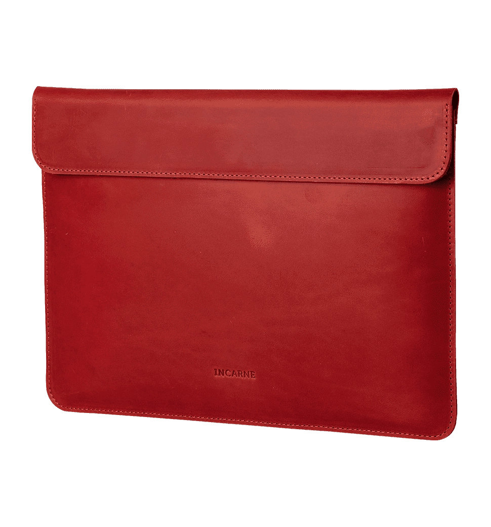 Шкіряний чохол INCARNE Klouz MacBook Air 13" 2018-2022 червоний