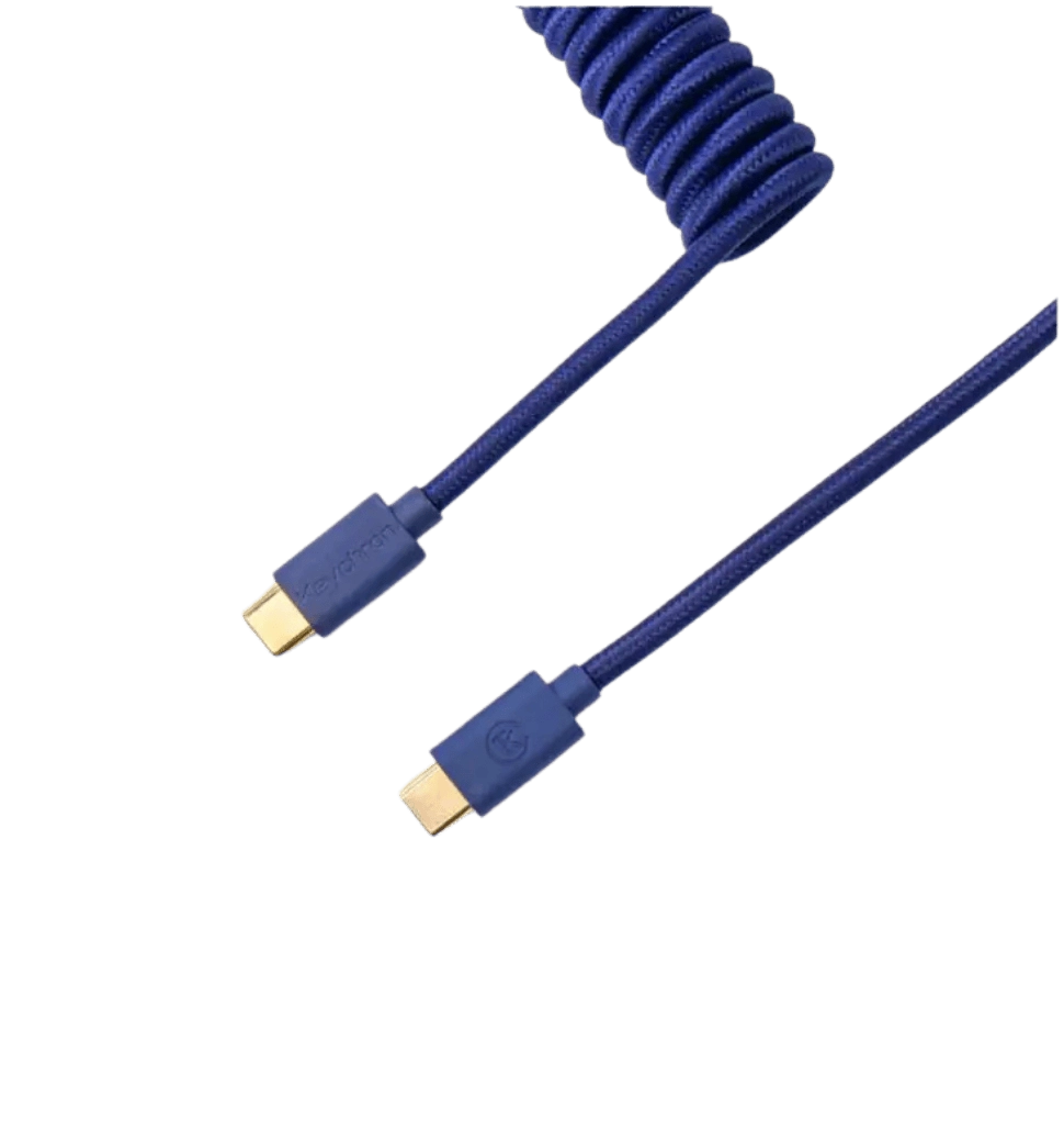 Кабель Type-A/Type-C Keychron Coiled Cable Blue