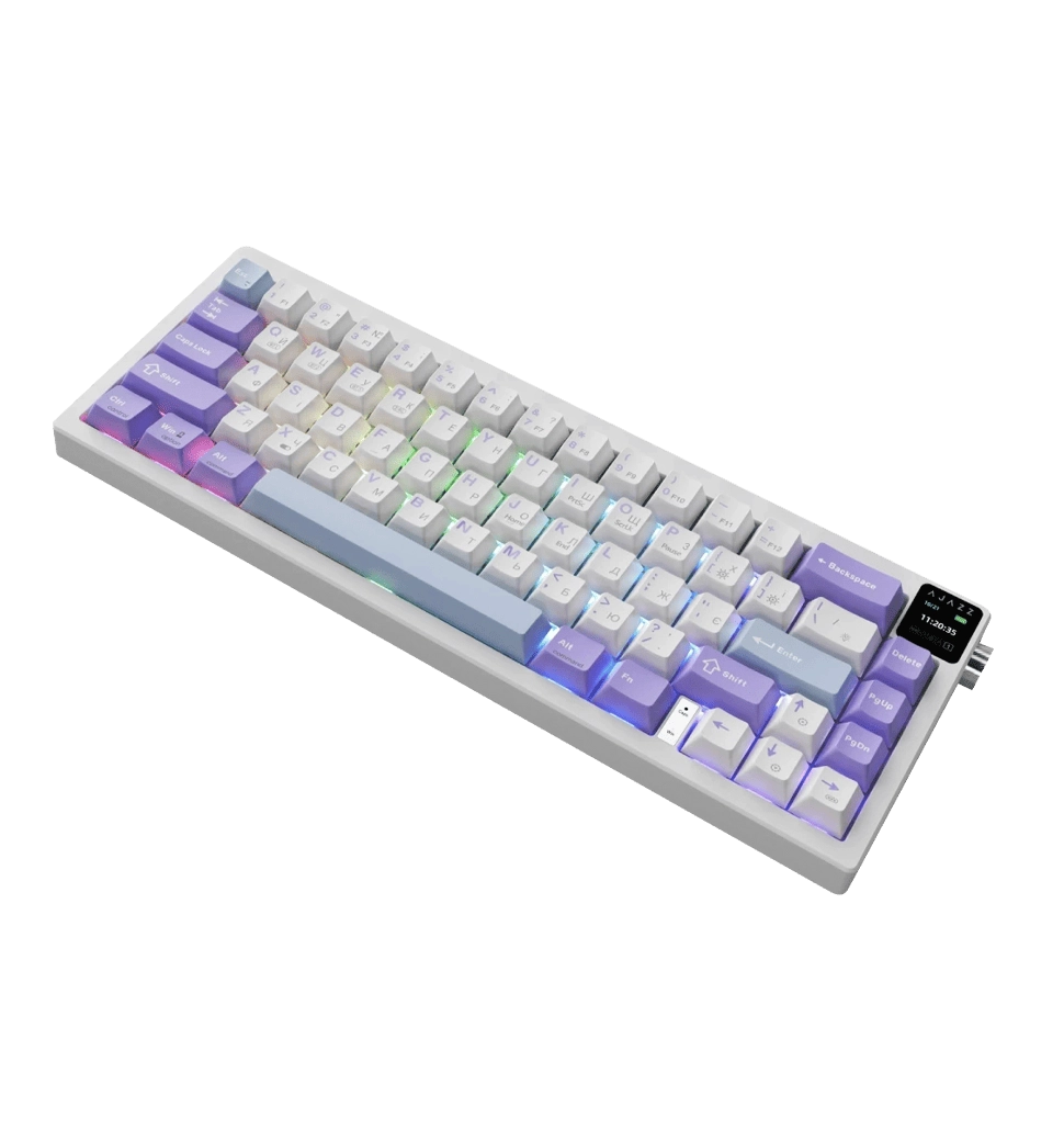 Беспроводная механическая клавиатура Ajazz AK650 Flying Fish Switch - Purple (AK650-FF-PWB)