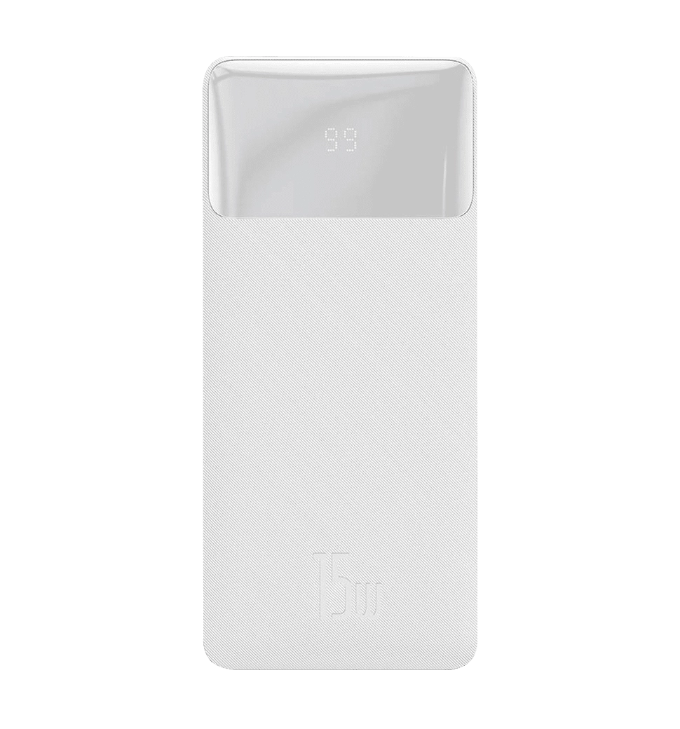 Дополнительная батарея Baseus Bipow Overseas 15W 10000 mAh (white) (PPBD050002)