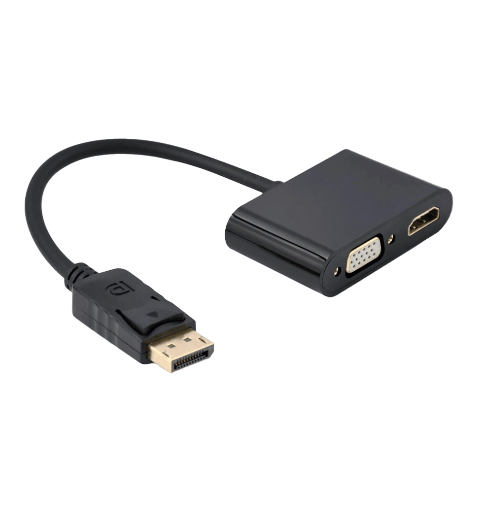 Адаптер-перехідник DisplayPort на HDMI/VGA Cablexpert A-DPM-HDMIFVGAF-01