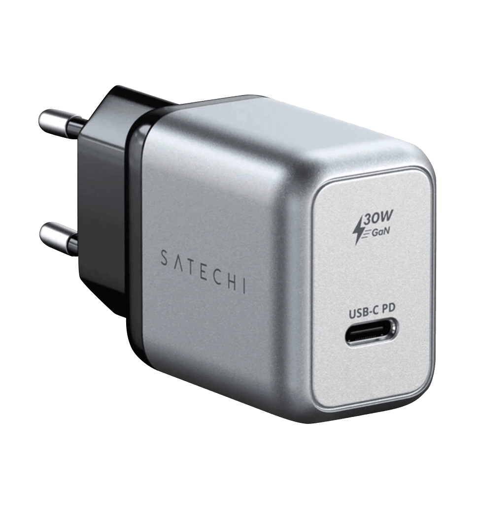 Адаптер Satechi 30W USB-C PD Gan Wall Charger Space Gray (ST-UC30WCM-EU)