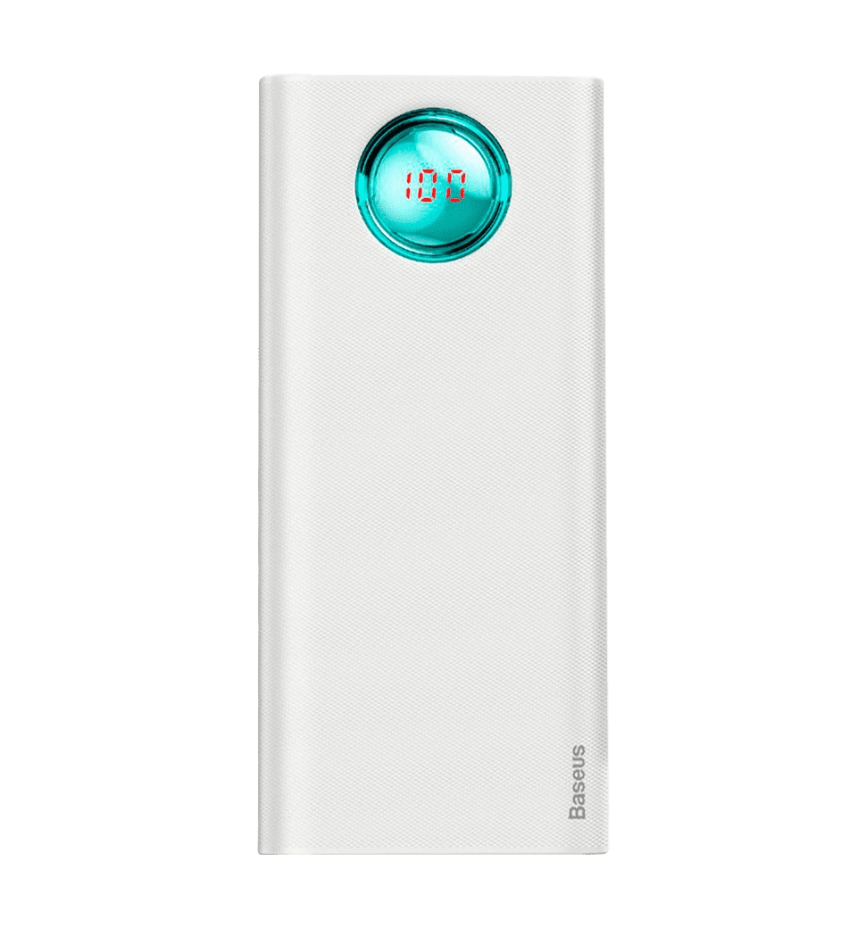 Доп батерея Baseus Amblight Digital Display PD3.0+QC3.0 18W 20000mAh White (PPALL-LG02)
