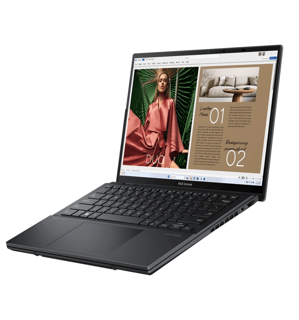 Ноутбук 14" ASUS Zenbook Duo UX8406CA-PZ043W (90NB14X1-M001J0) OLED/Intel Ultra 9 285H/32GB/1TB/UMA/Win11/Gray