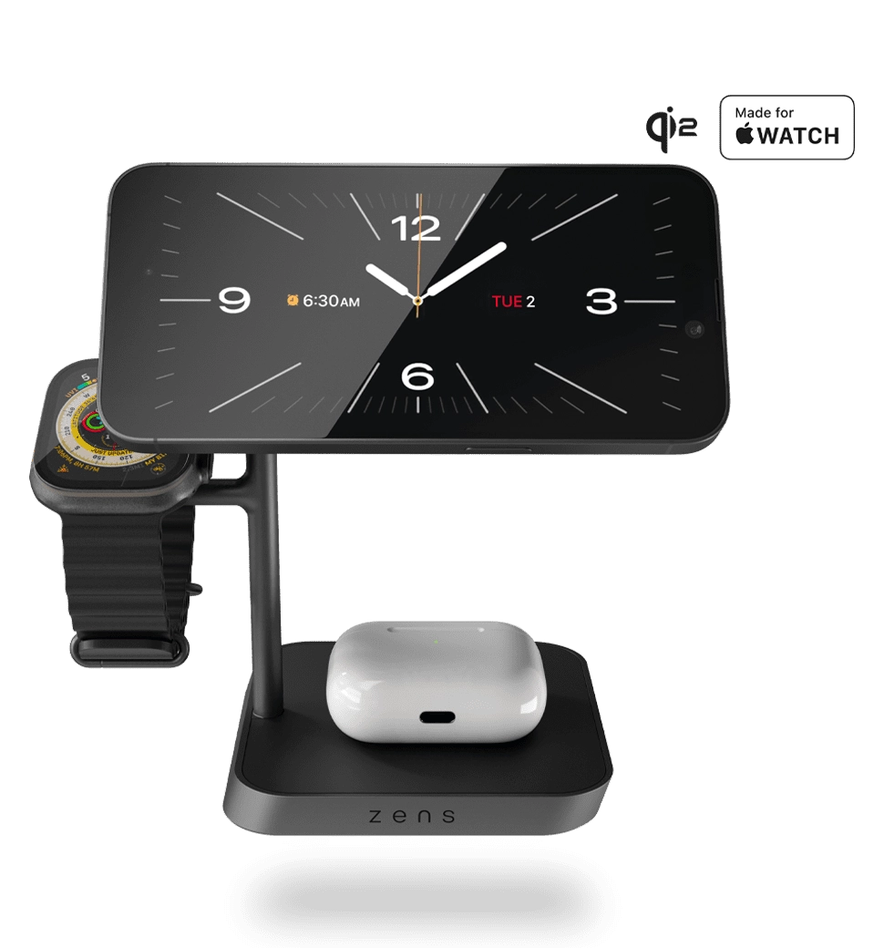 Зарядна станція Zens Office Charger Pro 3 Wireless Black (ZEDC25B/00)