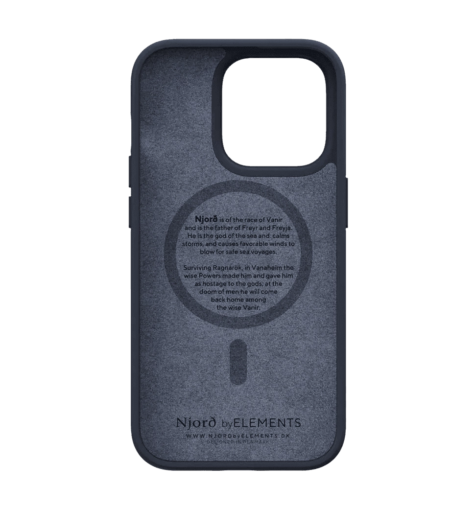 Чехол Njord Salmon Leather MagSafe Case Black для iPhone 14 Pro (NA43SL00)