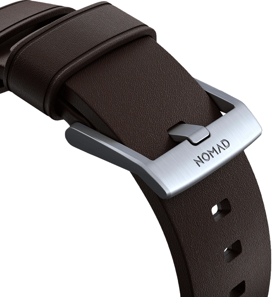 Ремінець Nomad Active Band Pro Silver Hardware Classic Brown 46mm/49mm (NM1A4MSNW0)