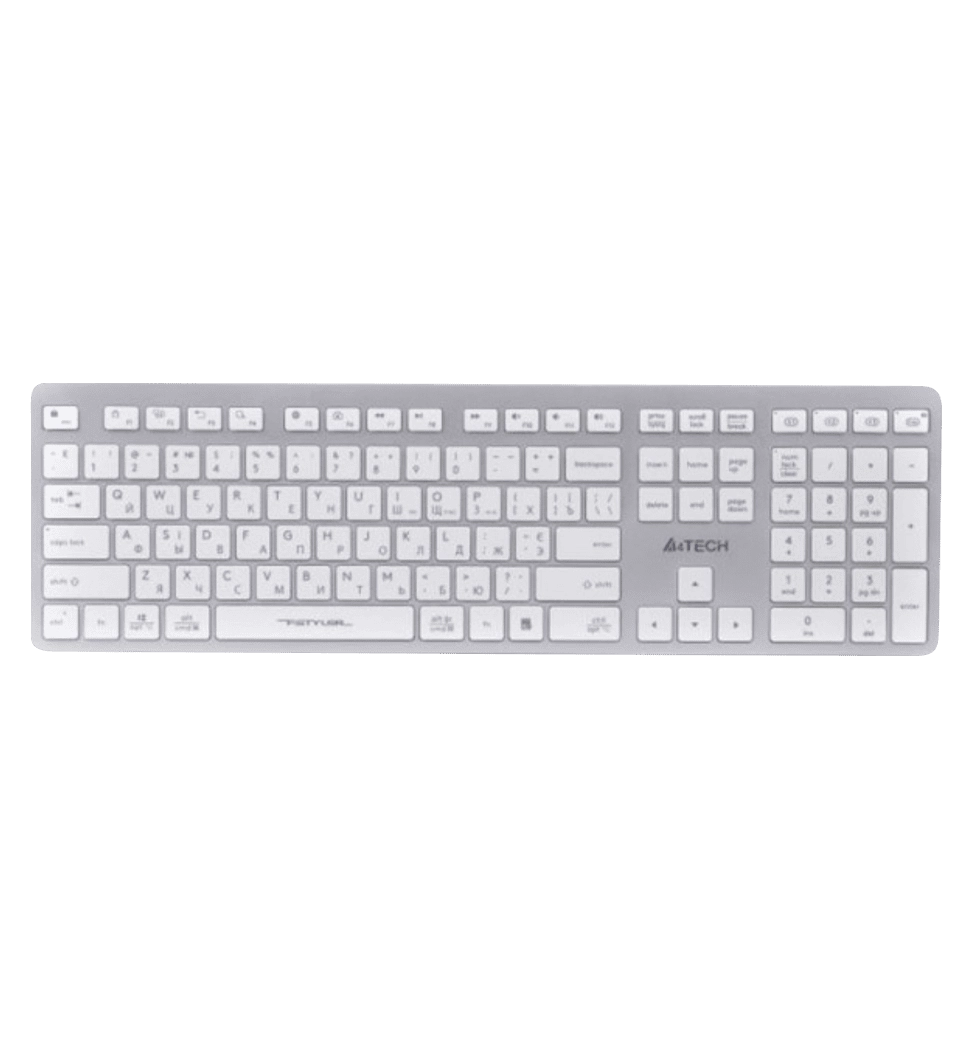 Клавіатура A4-Tech Fstyler FBX50C бездротовa, колір білий