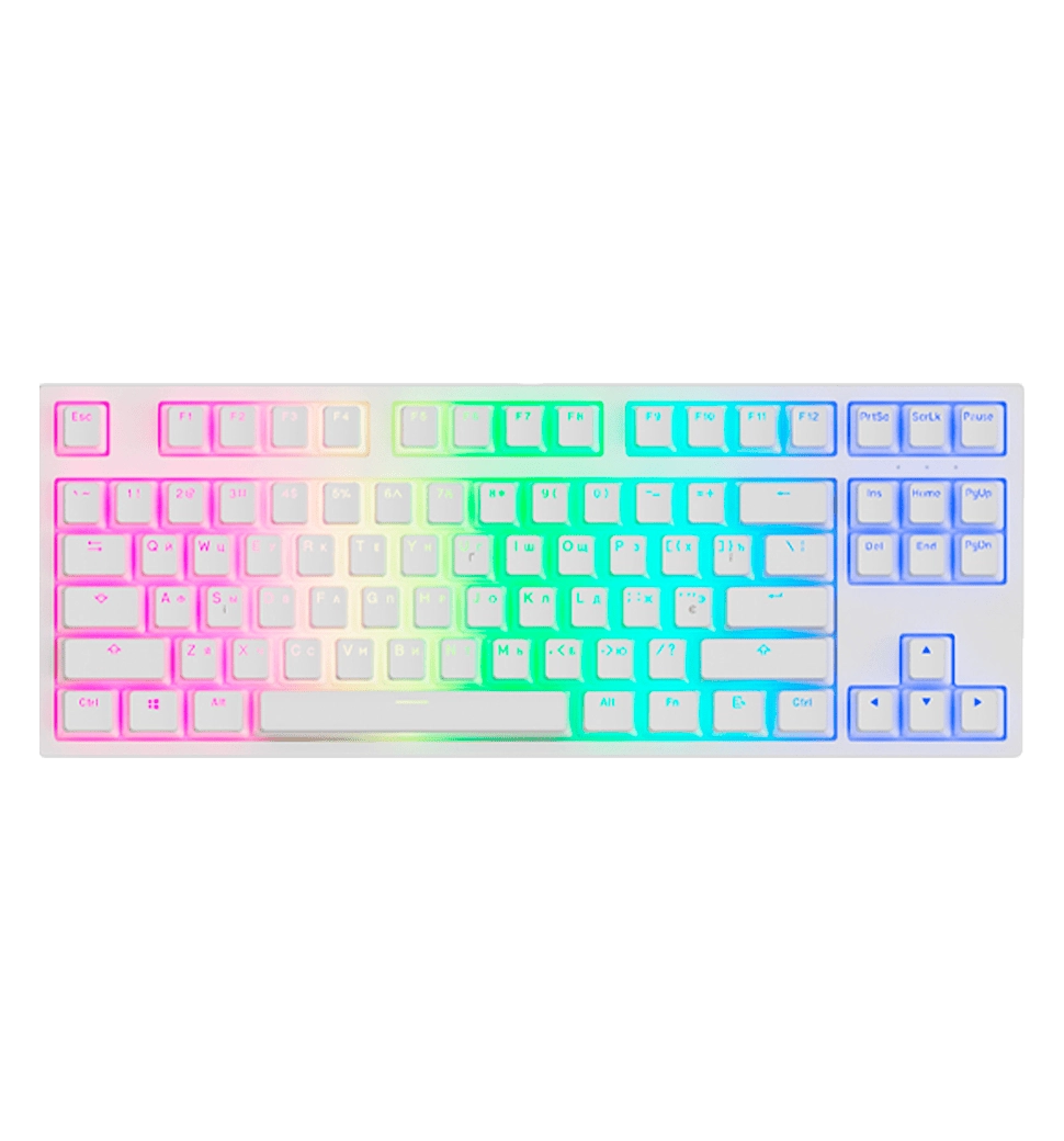 Игровая клавиатура DARK PROJECT Whitre PBT Pudding Optic. g3ms  KD87A ENG/UA/RU (DP-KD-87A-105210-GMT
