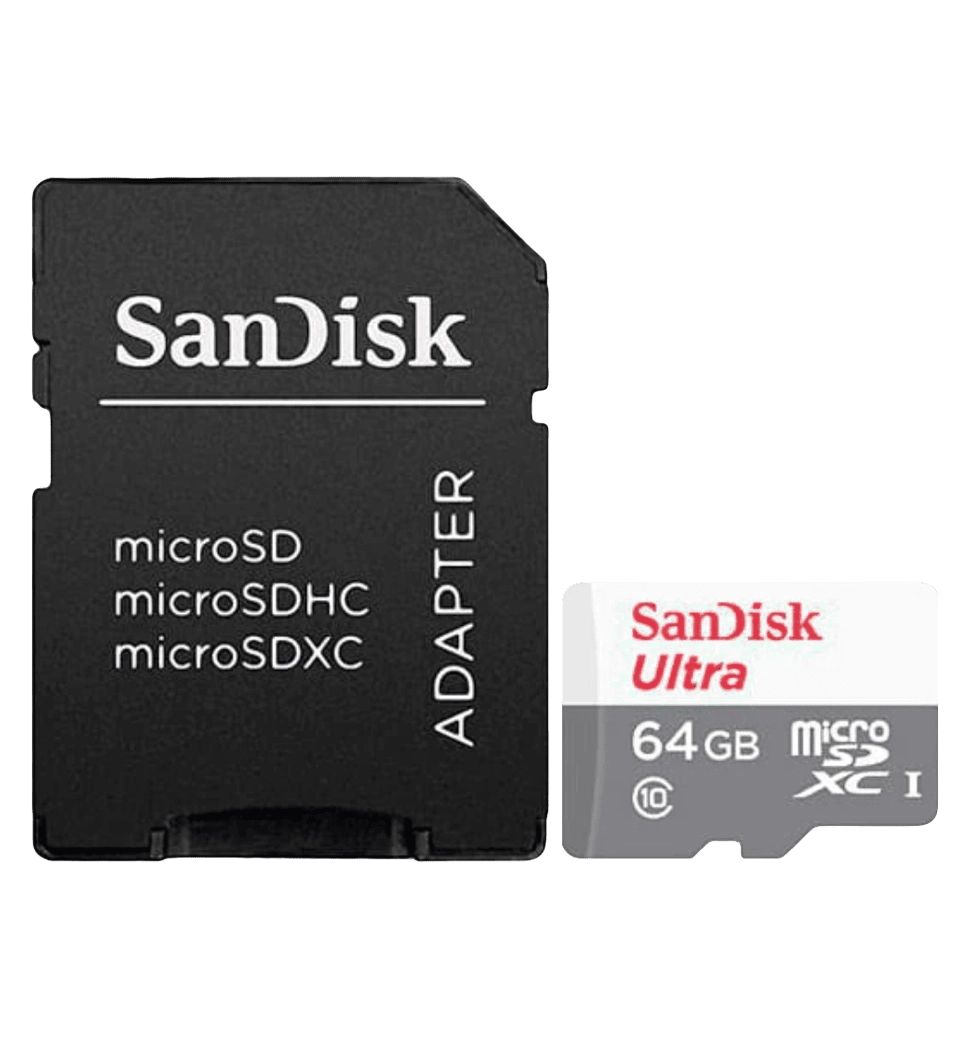 Карта пам'яті SanDisk MicroSDXC 64GB UHS-I Class 10 Ultra + SD adapter (SDSQUNR-064G-GN3MA)