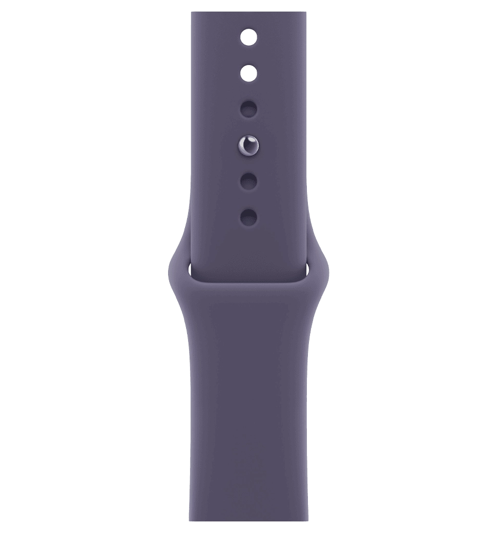Apple Watch Series 11 GPS 46mm Silver Aluminium Case with Purple Fog Sport Band - S/M (MEV94)