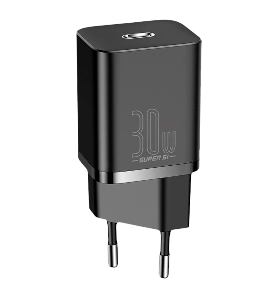 Адаптер Baseus Super Si quick charger IC 30W EU Black (CCSUP-J01)