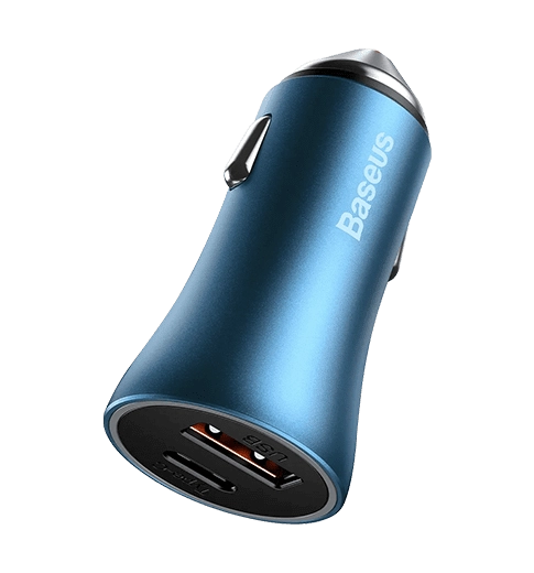 АЗП Baseus USB+USB-C Golden Contactor Pro 40W Blue (CCJD-03)