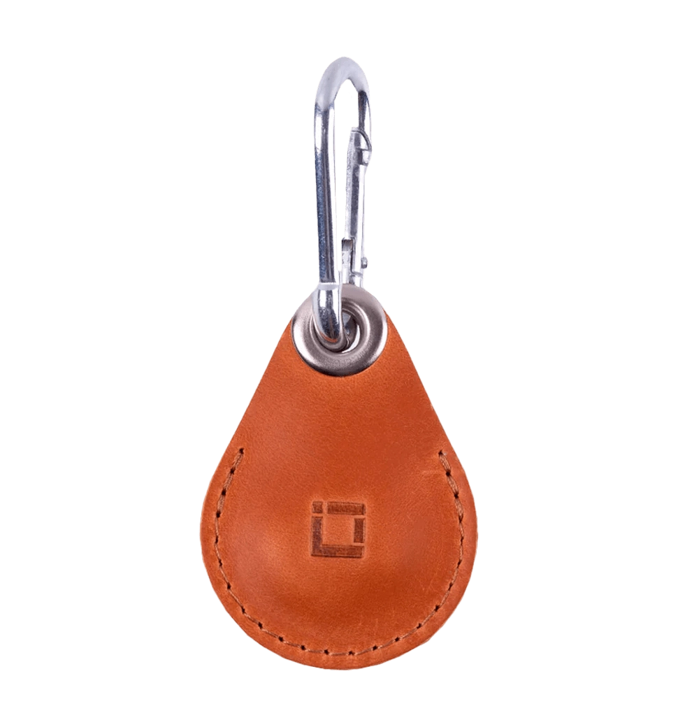 Шкіряний чохол INCARNE Key Tag для AirTag коньяк