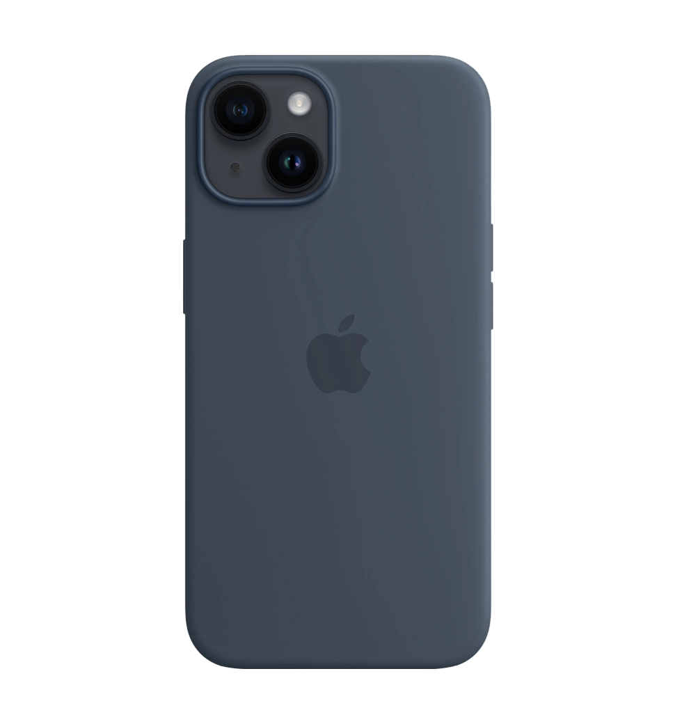 Чехол Силиконовый iPhone 14 Silicone Case with MagSafe Storm Blue (MPRV3)