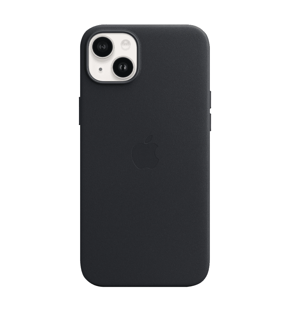 Чохол шкіряний iPhone 14 Plus Leather Case with MagSafe Midnight (MPP93)