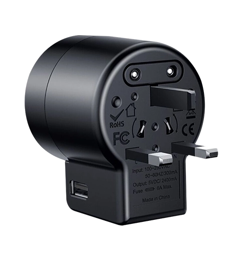 Адаптер Baseus Rotation Type Universal Charger Black (ACCHZ-01)
