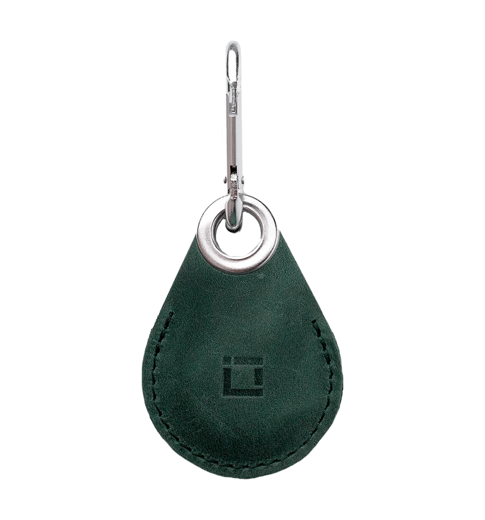 Шкіряний чохол INCARNE Key Tag для AirTag зелений