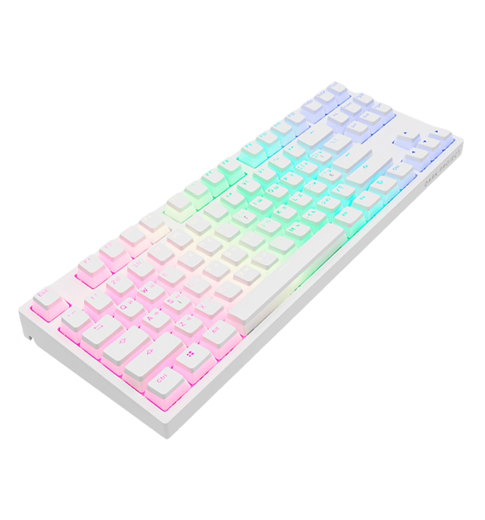Игровая клавиатура DARK PROJECT Whitre PBT Pudding Optic. g3ms  KD87A ENG/UA/RU (DP-KD-87A-105210-GMT