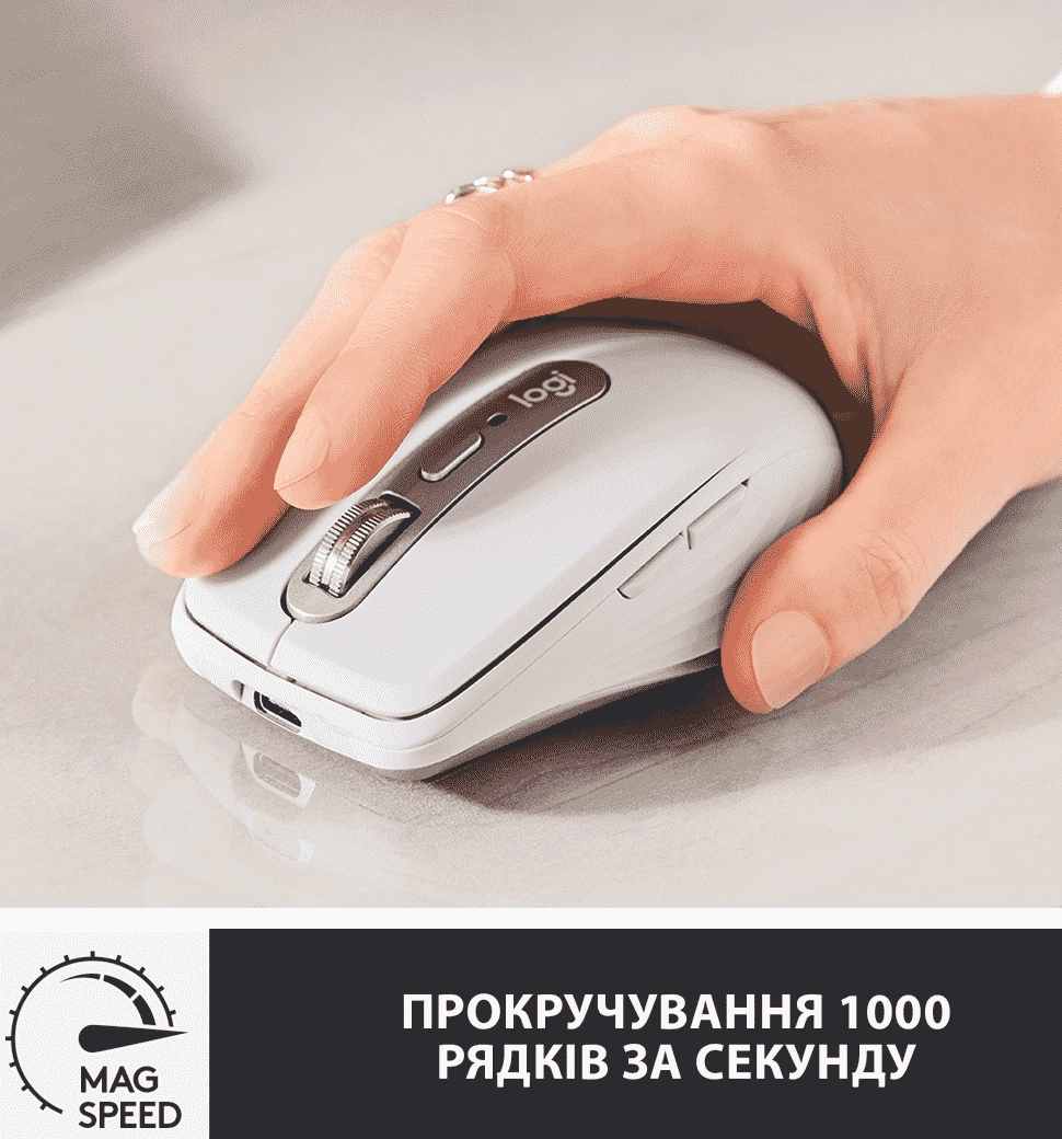 Миша LOGITECH MX Anywhere 3 for Mac PALE GREY (910-005991)