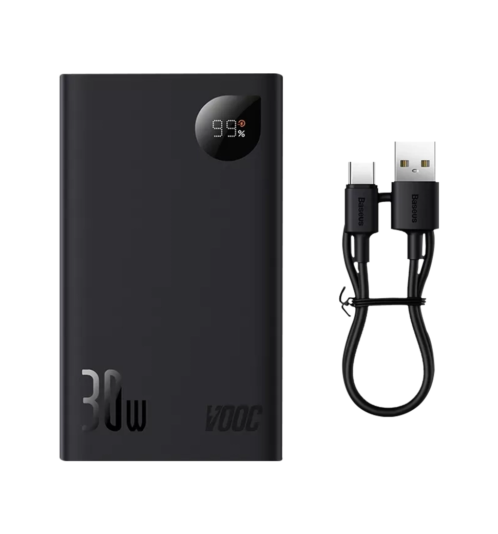 Дополнительная батарея Baseus Adaman 2 Display Fast Charge 20000mAh 30W Black (PPAD050001)