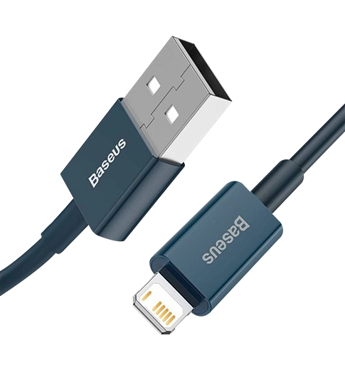 Baseus Cavo Lightning Superior Series: Ricarica Veloce 2.4A E Trasferimento Dati 480Mb/s, 1 Metro, Blu