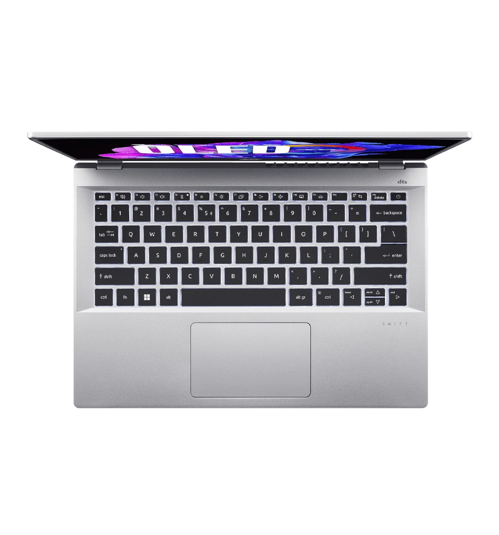 Ноутбук 14" Acer Swift Go 14 SFG14-71 OLED (NX.KMZEU.005)/Intel i7-1355U/16GB/512GB SSD/Intel Iris Xe/Linux/Silver